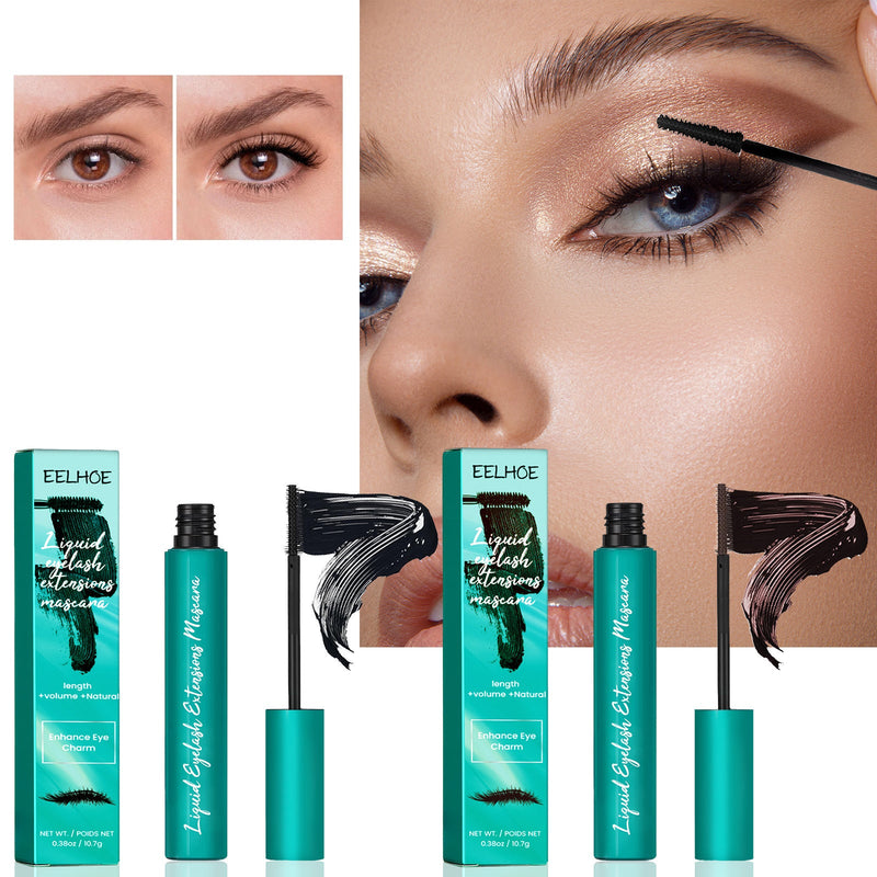 EELHOE Mascara Cream (Brown), Slim And Thick Curling, Waterproof And Sweatproof Lengthening, No Caking And No Smudging