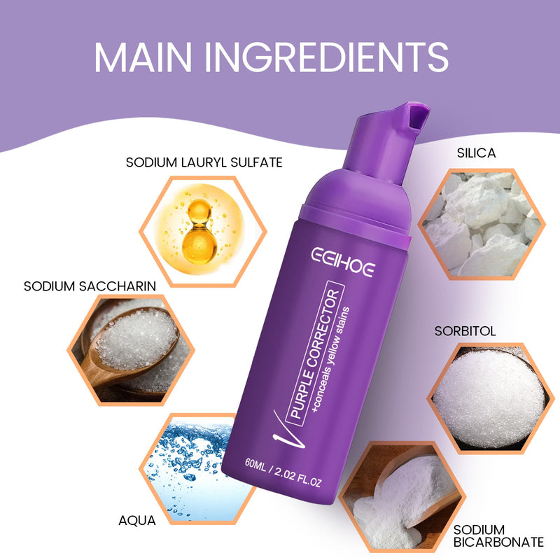 EELHOE Purple Corrector, Deeply Clean Tartar Very Well Tartar Yellow Teeth Care For Oral Health Care
