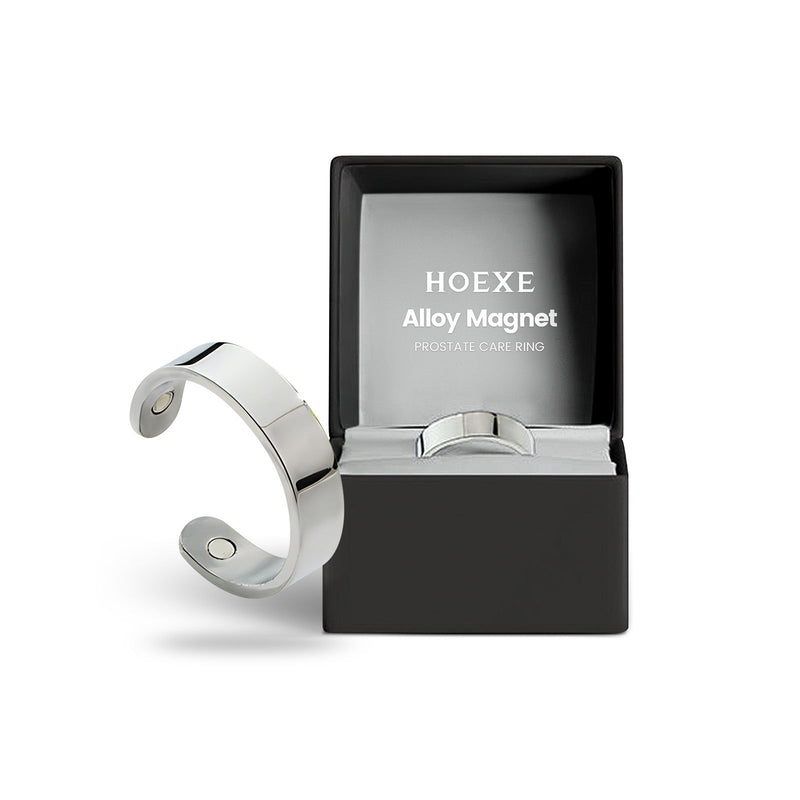 Hoexe Silver Magnetic Ring, Body Comfort Sports Portable Simple Men's Daily Accessory Ring