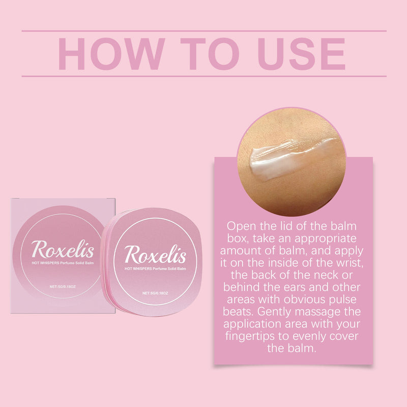 Roxelis Rose Perfumed Solid Balm Elegant Refreshing Silky Light Perfumed Portable Pocket Solid Balm