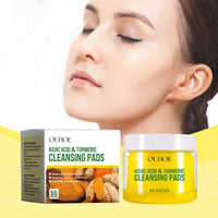 OUHOE  Turmeric Cleansing Pad Gently Cleanses Facial Skin, Brightening And Moisturizing Refreshing Skin Care Cleansing Pad