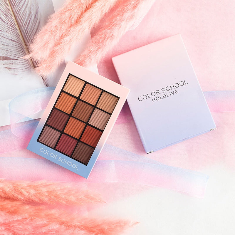 HOLD LIVE Color Focus Charm Shaow Eye Shadow Palette 12 Colors Matte Glitter Eyeshadow Palettes Pigment Nude Shadows Makeup Set