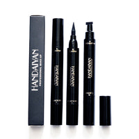 HANDAIYAN Double Ended Stamp Eyeliner Pencil Triangle Stamp Eyeliner 2 In 1 Waterproof Eyeliner