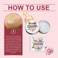 Solid Rose Balm Fresh, Light Scent, Lasting Lasting Everyday Date Charming Charm Portable Solid Balm