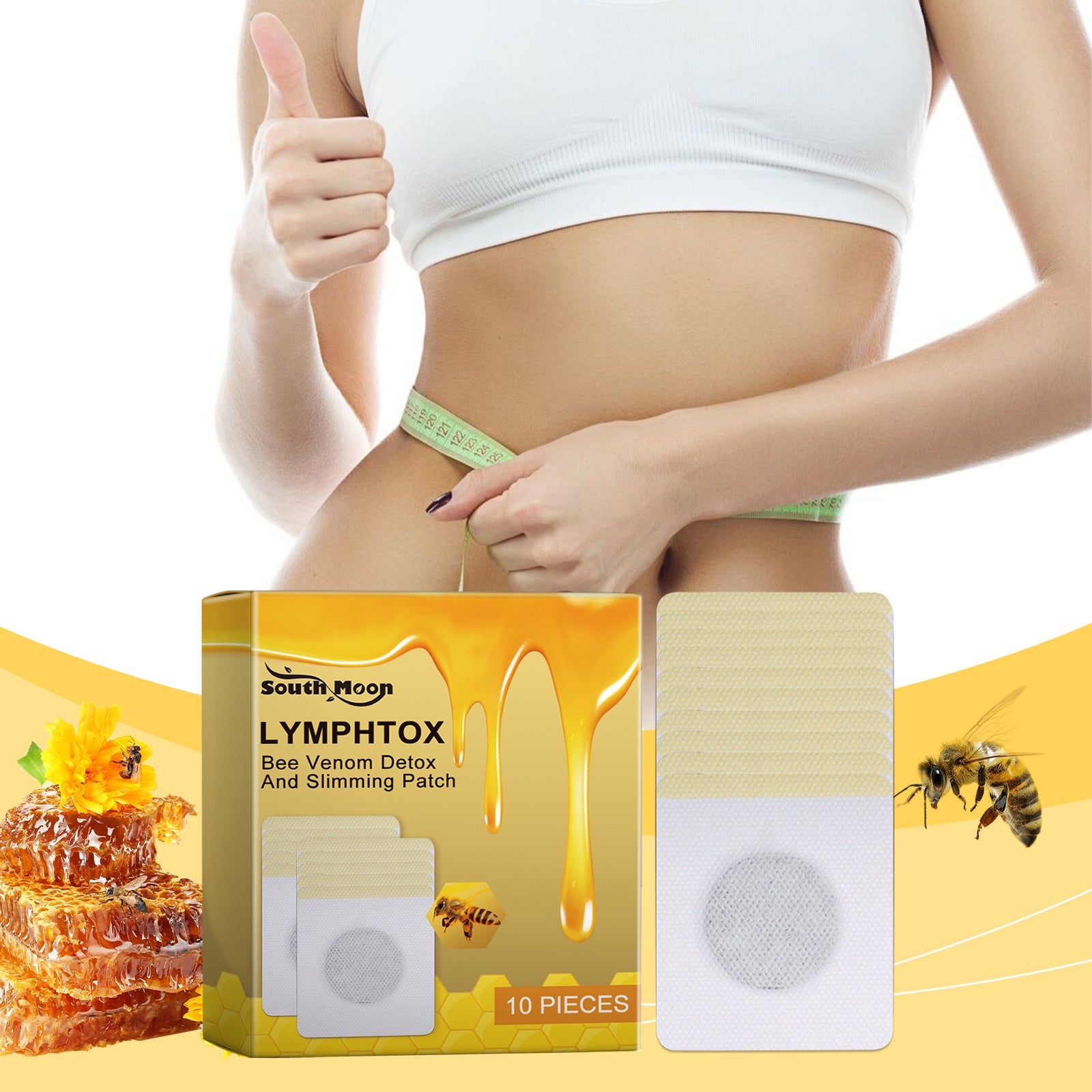 Bee Venom Slimming Patch Firming Belly Thighs Belly Belly Bairymeat Slimming Belly Button Patch