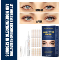 West&Month Double Eyelid Styling, Invisible Glue-free Natural Mesh Is Sticky When It Meets Water Lace Olive Type