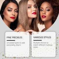 Eelhope Party Freckle Tattoo Stickers Create Natural Freckle Makeup Makeup Stickers With Glitter Spot Tattoos