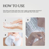 Niacinamide Scented Shower Gel, Body Cleans Corneous Brighten Skin Tone Delicate Pore Moisturize Repair