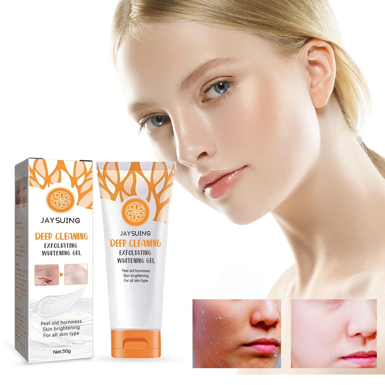 Body Exfoliating Gel, Whitening And Brightening Skin Cleansing Keratin Moisturizing Beauty Skin Gel