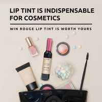 Vin Rouge Lip Tint, Non-Stick Cup Color Development Portable Waterproof Non-Fading Moisturizing Red Wine Bottle Lip Glaze