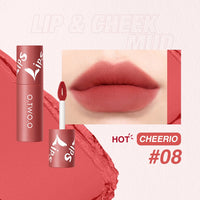 O. TWO. O Lip Clay Matte Face Lip And Cheek Dual-Use Powder Blusher Lipstick Air Lip Glaze Does Not Stick To Cup Lip Color 9144