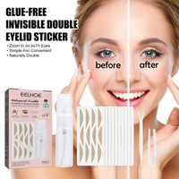 EELHOE Lace Non-trace Double Eyelid Tape, Natural Non-trace Non-glue Lace Double Eyelid Tape