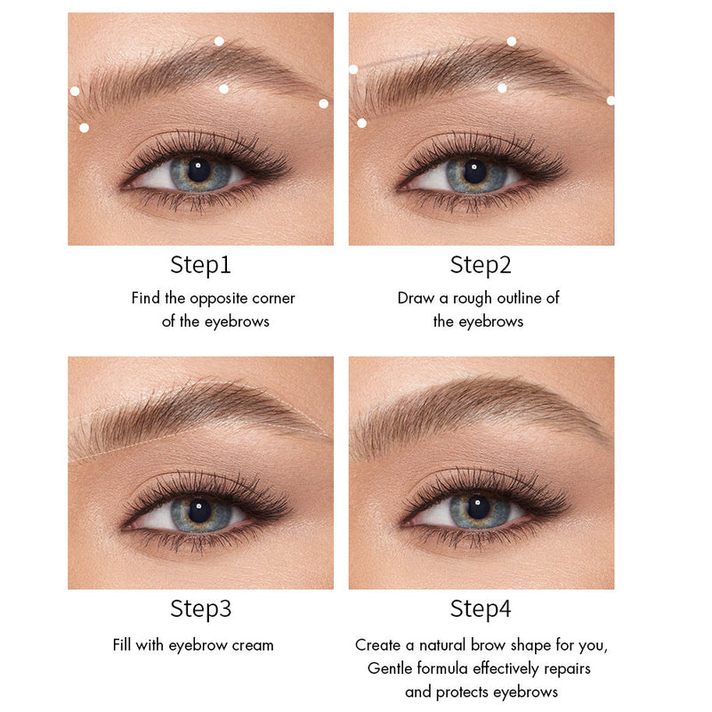 ESpoce New Multi-Functional Double-Headed Eyebrow Cream With Brush Head Wild Raw Eyebrow Stereotyped Three Dimensional Stereotyped Lasting Eyebrow Pencil