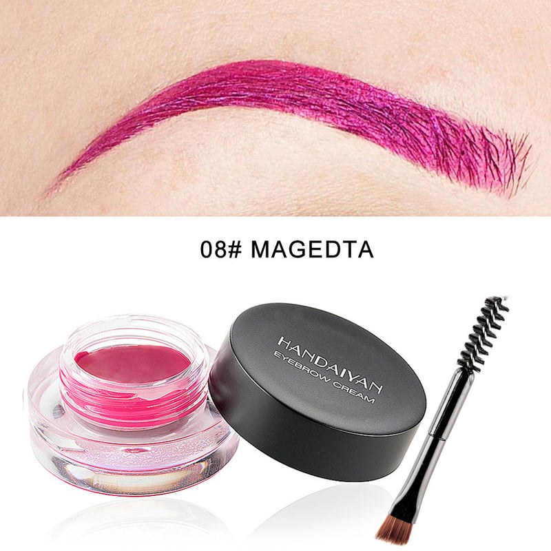 HANDAIYAN 12 Colors Waterproof Eyebrow Dyeing Cream Multifunctional Eyeliner Does Not Fade