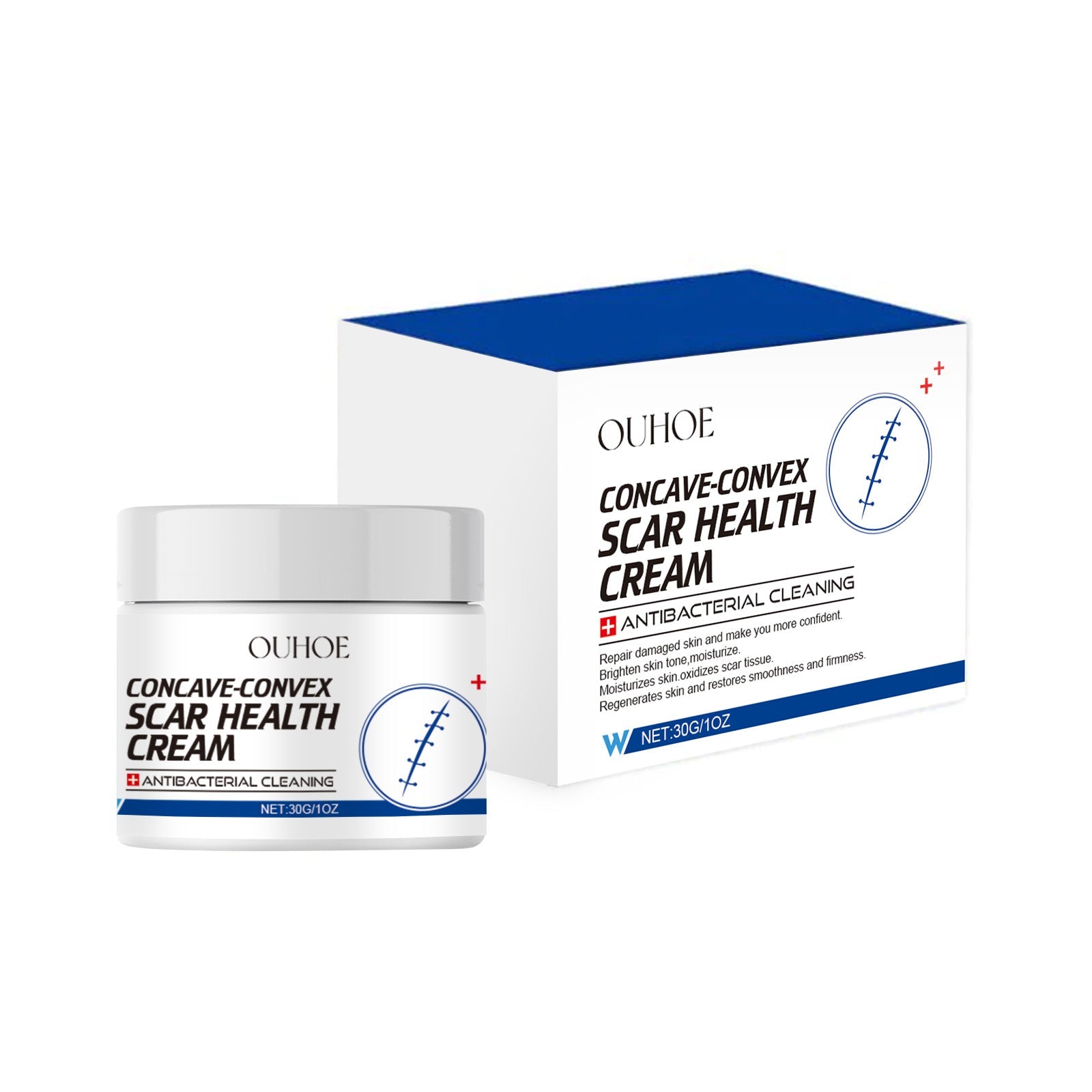 Ouhoe Scar Repair Cream, Gentle Repair Smooth Skin Fade After Scar Scar Skin Repair Cream