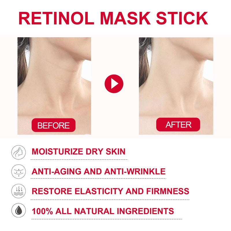 Retinol Mask Stick, Moisturize Dry Skin Tight Elastic Smooth Water