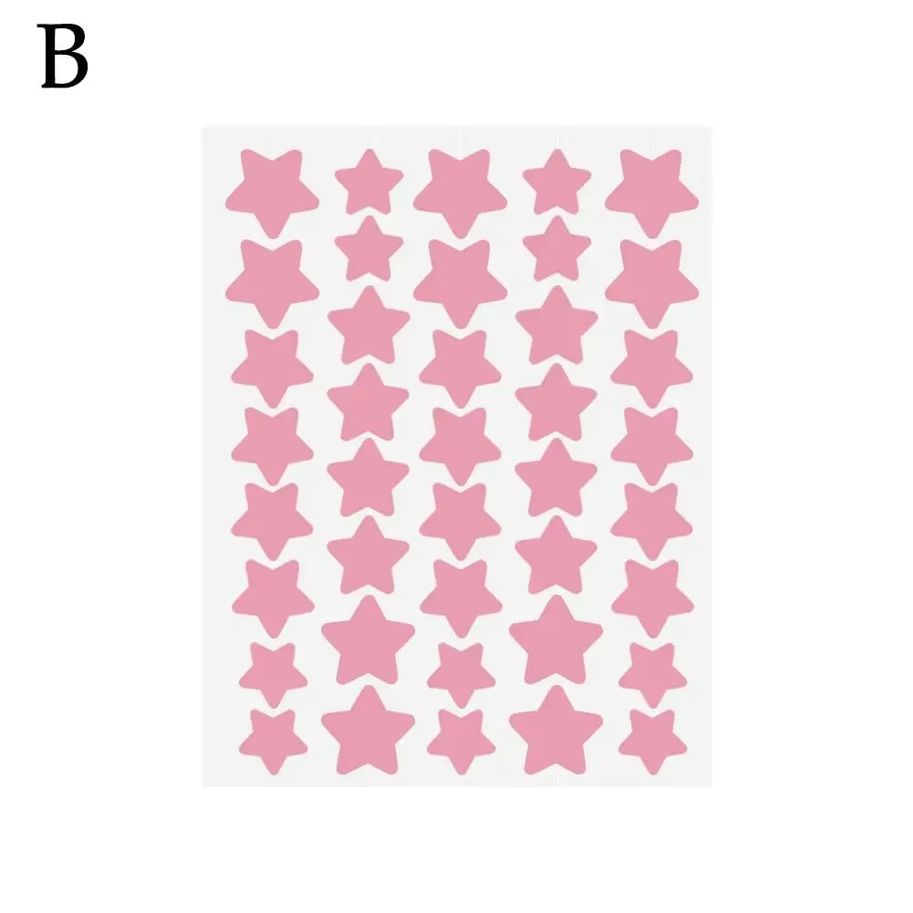 Ys00141--40Pcs Colorful PE Pimple Patches Cute Star Shaped Pimple Cover Sticker Invisible Pimple Cover Removal Pimple Patch