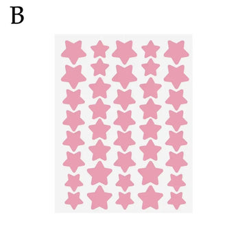 Ys00141--40Pcs Colorful PE Pimple Patches Cute Star Shaped Pimple Cover Sticker Invisible Pimple Cover Removal Pimple Patch