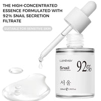 100ML Korean 92% Snail Soothing Serum Face Multi in One Skin Care Hydrating Moisturizing Essence Facial Moisturizer Skincare