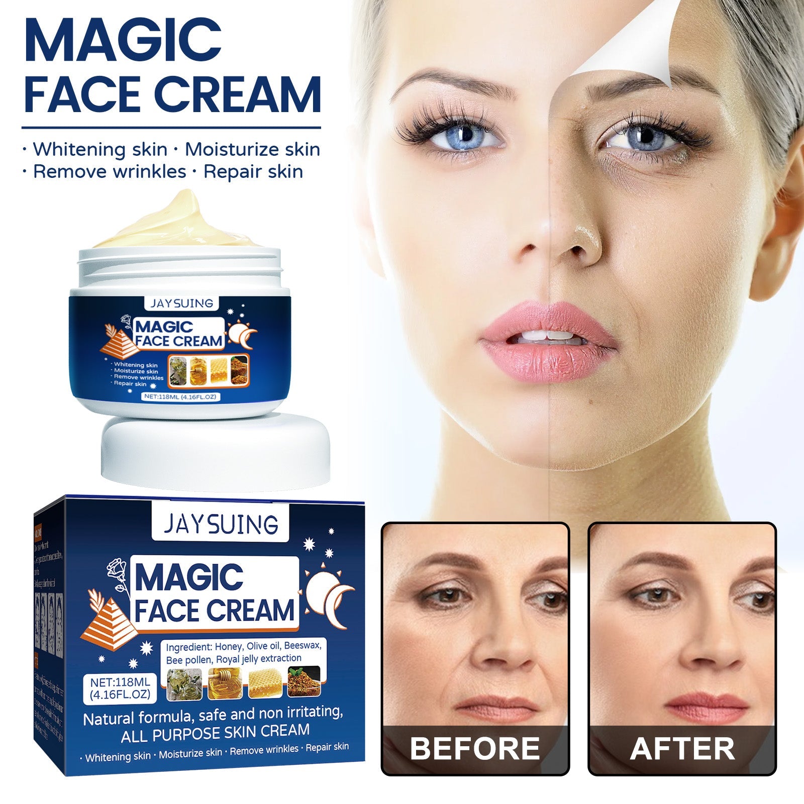 Skin Care Face Cream, Moisturizes Tightens Brightens And Repairs Face Cream