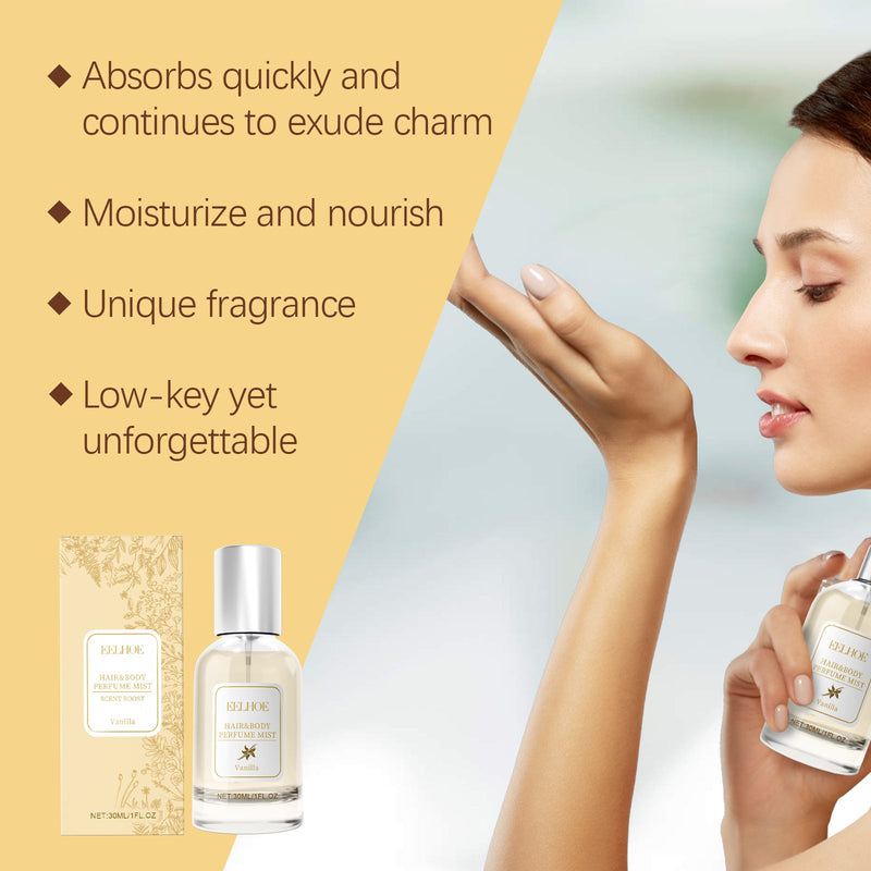 Vanilla Body Hair Perfume Spray Long-Lasting Light Fragrance Fresh Floral Fragrance Ladies Niche Perfume Spray
