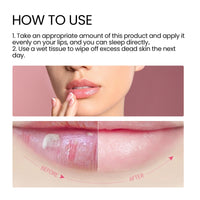 EELHOE Lip Sleeping Mask, Moisturizing Gently Exfoliating Dead Skin Plump Smooth Lip Mask