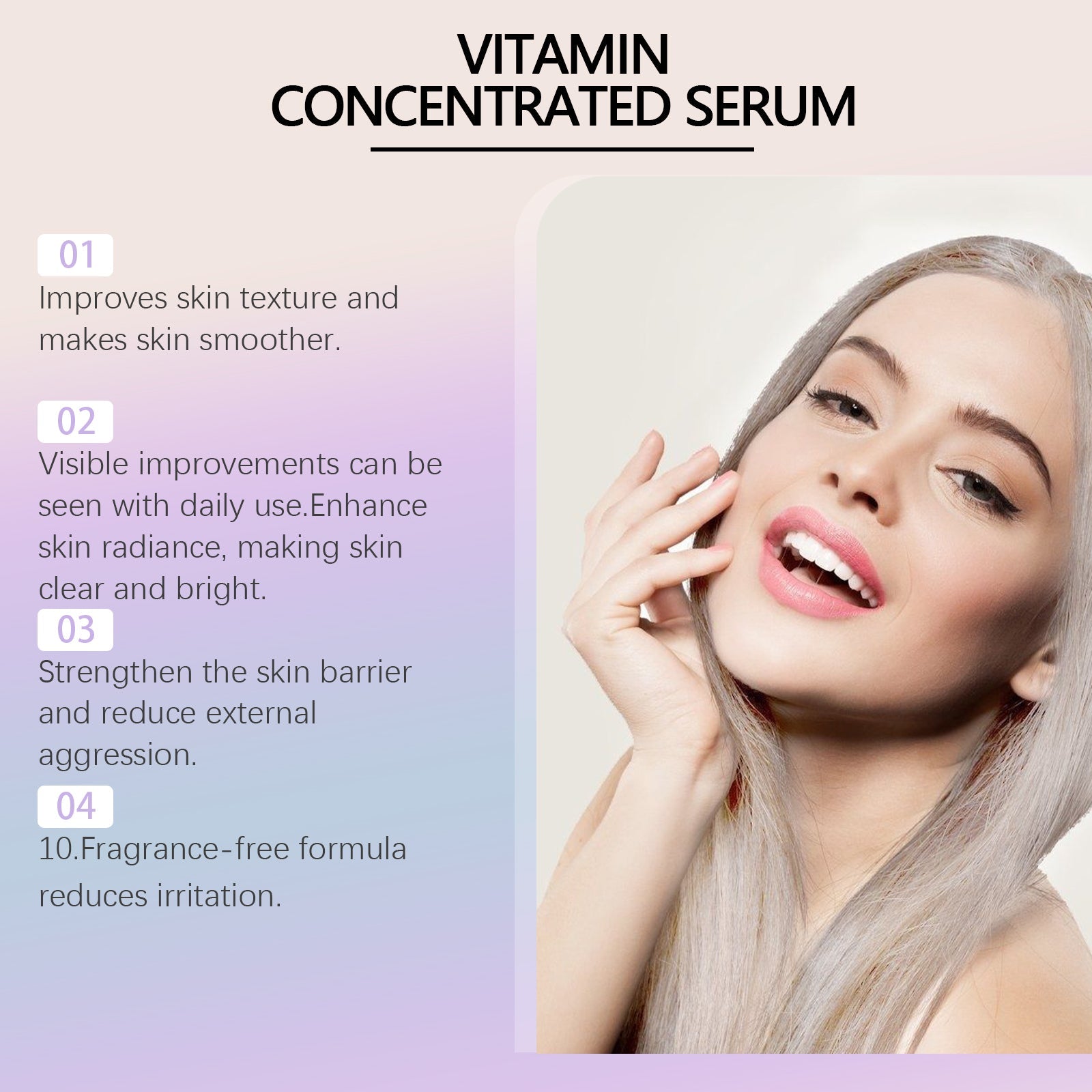 Vitamin Concentrated Serum, VC Anti-Oxidating Repair Moisturizing Moisturizing Melanin Brightens The Essence