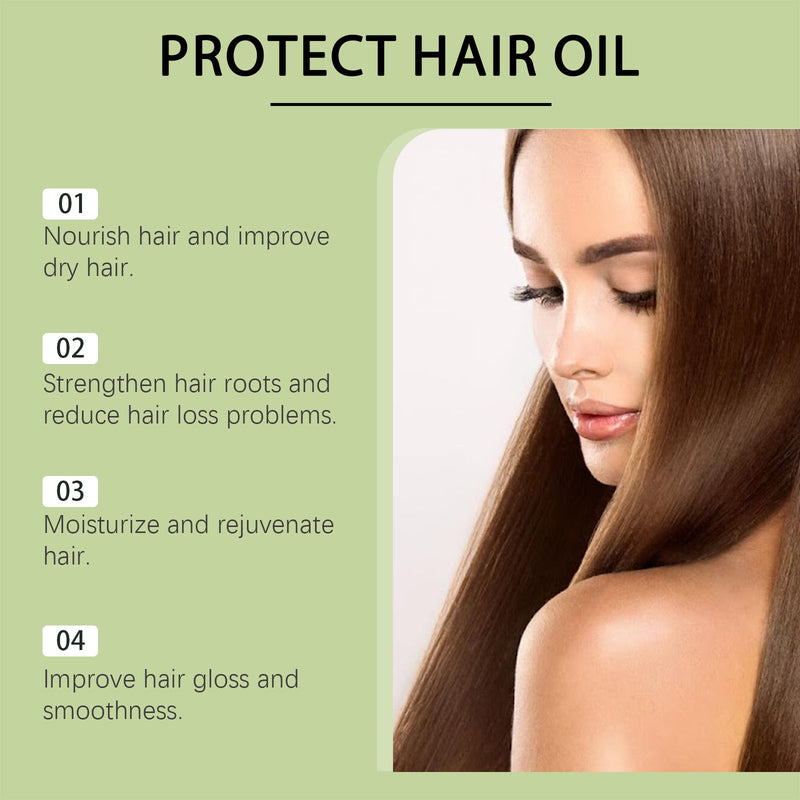 Hoegoa Hair Care Soft Essential Oil, Natural Luster, Rejuvenate Hair Vitality, Nourish Hair Soft And Glossy Essential Oil
