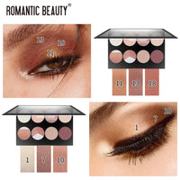 Romantic Beauty 8-Compartment Multi-Color Eyeshadow Pearl Matte Easy To Apply Finishing Eyeshadow Palette