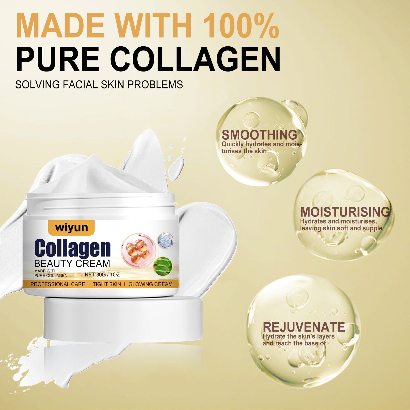 Wiyun Collagen Moisturizing Cream For Skin Firming, Curing And Moisturizing Care Cream