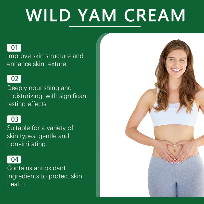 Wild Yam Cream Relieves Menstrual Stomach Pain And Moisturizes Skin With Body Massage Treatment Cream
