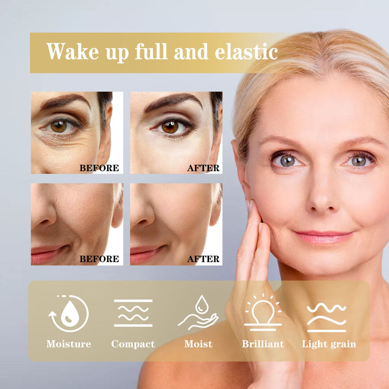 24k Gold Face Serum, Hydrates Reduces Wrinkles Cleans Shrinks Pores And Brightens Skin Serum