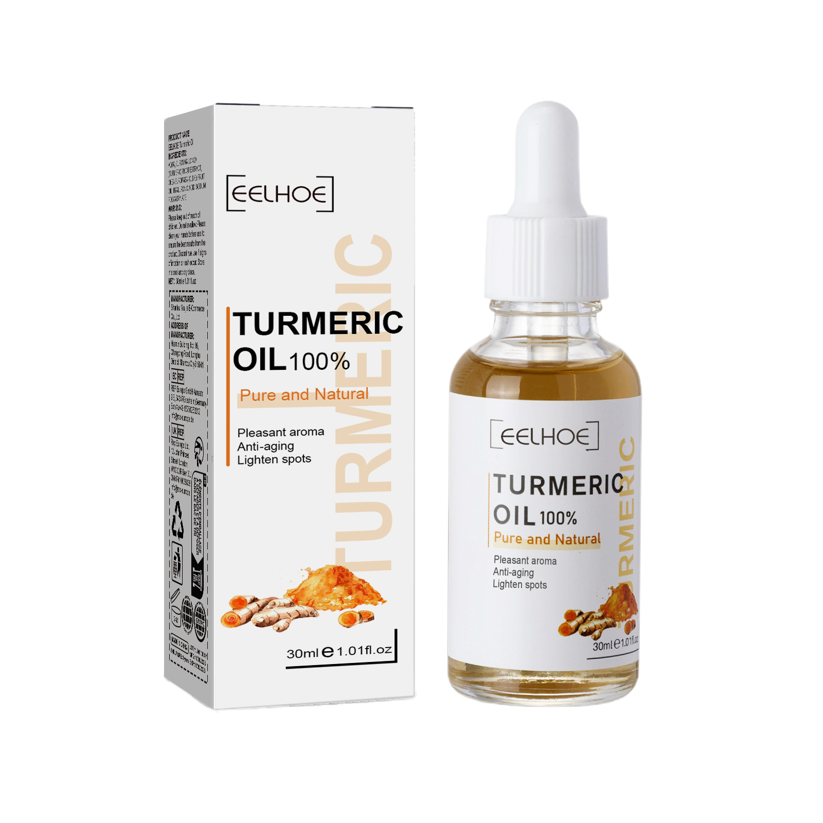 EELHOE Turmeric Correction Essence Facial Care Hydrating Moisturizing Gentle Moisturizing Skin Care Essence