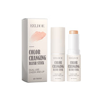 Color Changing Blush Stick, Lightweight Natural Transparent Three-Dimensional Contouring Uniform Skin Tone Lip And Cheek Makeup Stick