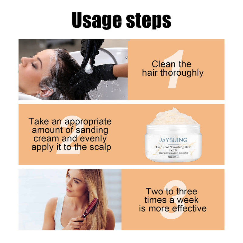 Hair Root Nourishing Scrub, Cleans Scalp Moisturizes Hair Roots, Smooth And Dense Hair Care Scrub