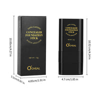 Oqianya Cream Foundation Concealer Long-Lasting Solid Foundation  Dual-Purpose Powder Puff Brush