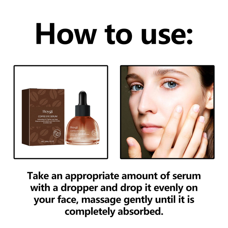 Coffee Eye Serum, Fade Dark Circles Wrinkle Moisturizing And Hydrating Eye Care Essence