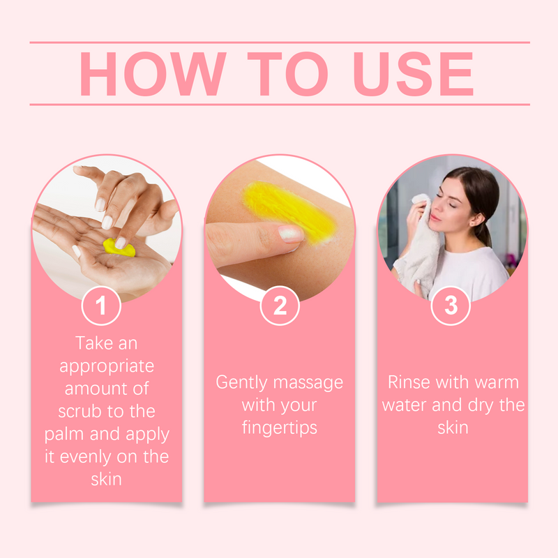 Turmeric Beauty Scrub Gently Cleanses Body Skin Exfoliating Soft Moisturizing Moisturizing Scrub