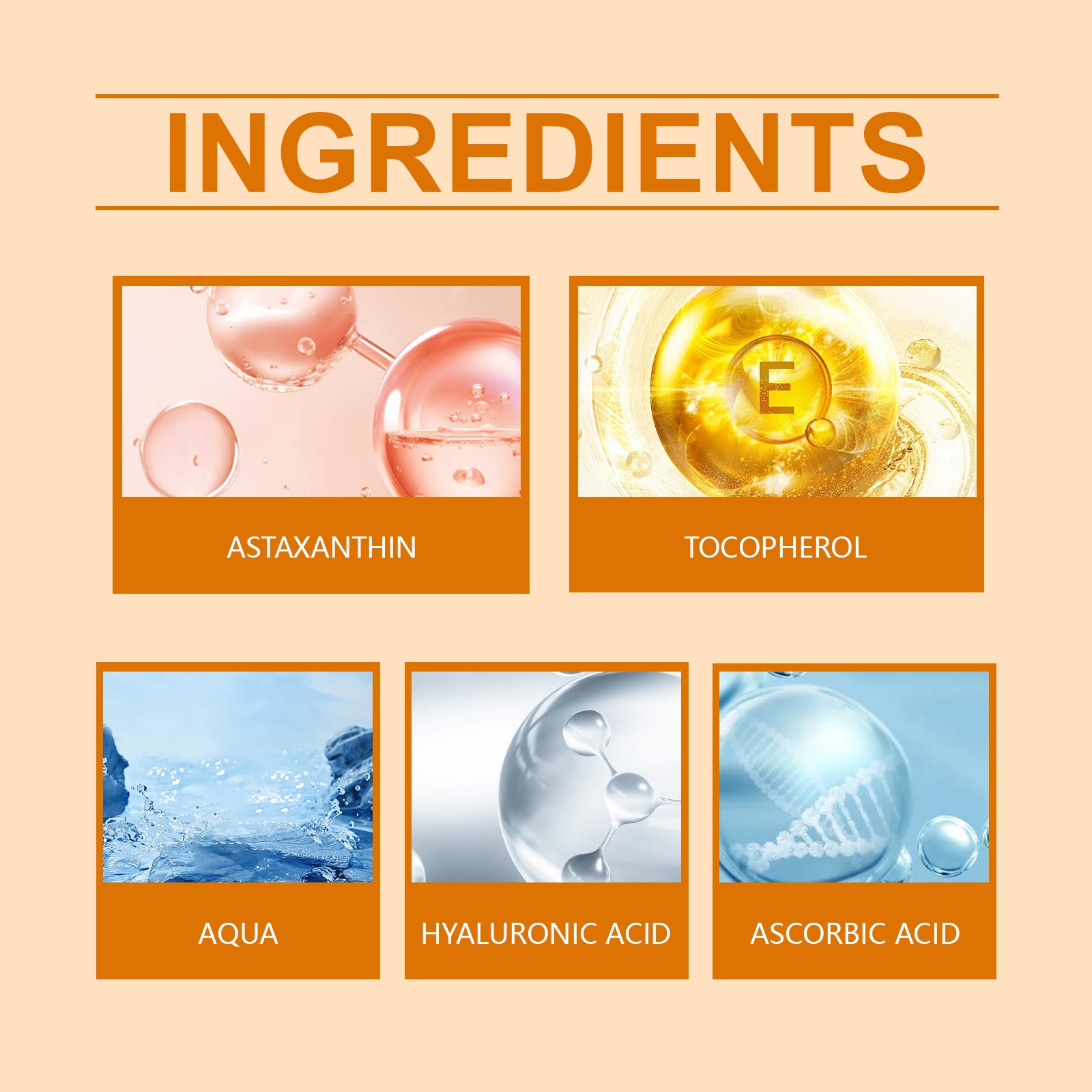 Astaxanthin Ampoule Essence Nourishes And Improves Skin Elasticity Gentle And Hydrating Ampoule Essence