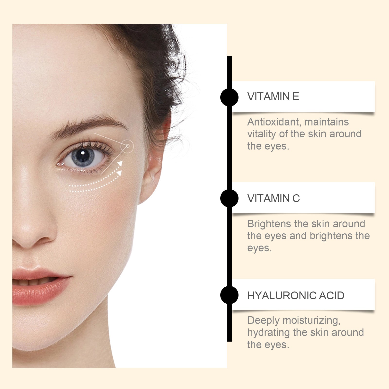 EELHOE Vitamin C Brightening and Firming Eye Cream Stick reduces fine lines and improves eye area and nourishes eyes gently