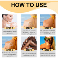 For Black Mousse, Summer Self-Tanning For Tanning Wheat Tan For Moisturizing Black Skin Mousse
