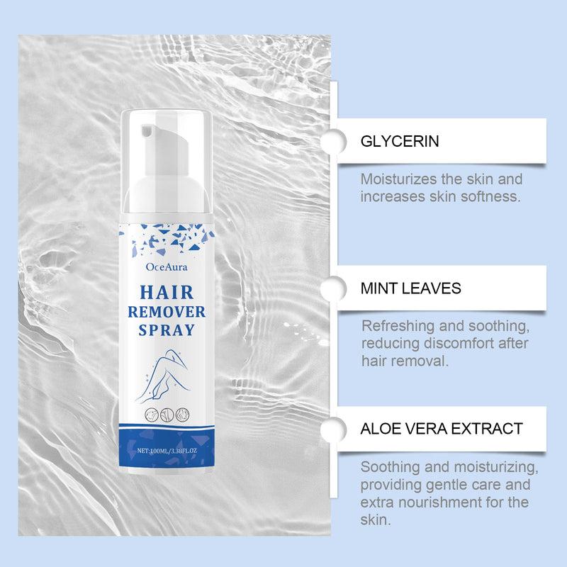 OceAura Mousse Hair Removal Spray Gentle Non-Irritating Moisturizing Moisturizing Smooth Body Skin Delicate Hair Removal
