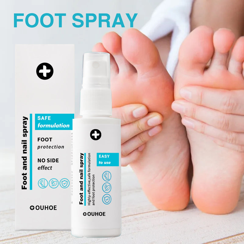 OUHOE Foot Spray Foot Skin Moisturizing, Anti-Cracking, Deodorizing, Deodorizing And Repairing Nail Care Spray