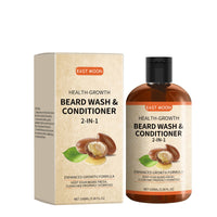 East Moon 2 In 1 Facial Hair Conditioner, Men's Facial Hair Gentle Cleaning Care Repair And Frizz Nourishing