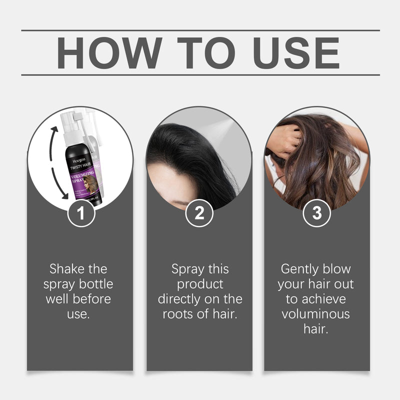 Hoegoa Hair Volumizing Spray, Hair Volumizing Lazy Person Remove Oil Refreshing Long-Lasting Styling Leave-In Spray