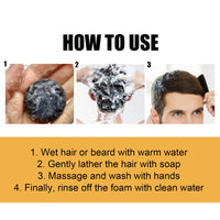 Black Soap, Black Dense Hair Care Clean Scalp Supple And Strong Shampoo Soap