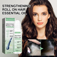 West&Month Strengthening Roll On Hair Essential Oil, Scalp Massage Moisturizing Hair Roots Thickening Hair Care Ball Essential Oil