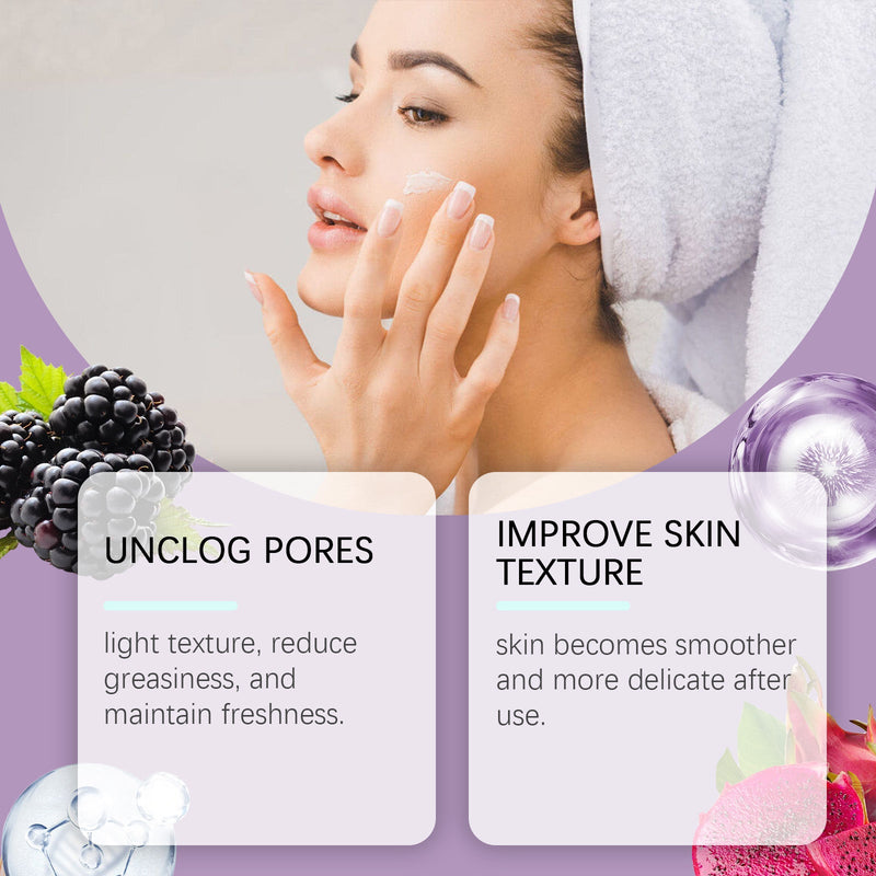 OUHOE Berry Scented Acne Moisturizing Lotion, lightens acne, firming skin, cleansing, moisturizing and smoothing