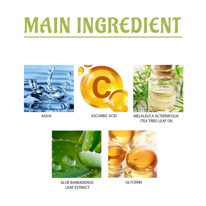 Tea Tree Whitening Acne Repair Relief Serum, Desalt Blain Acne Clean And Tighten Pores Moisturizing Essence