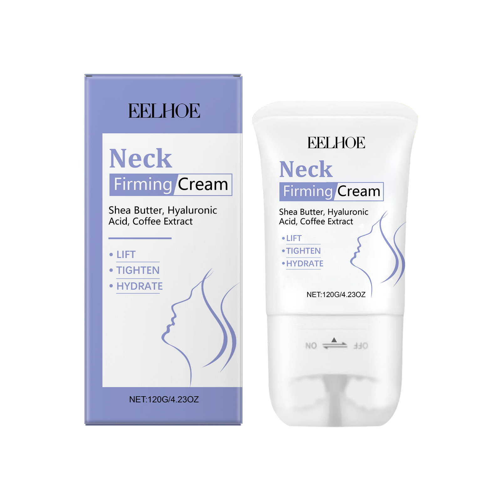 EELHOE Firming Roller Neck Cream, Hydrating, Moisturizing, Firming, Lightening Neck Lines, Nourishing And Massaging Neck Cream